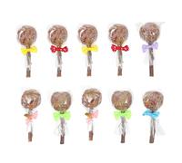 LOORGVEL 10pcs Small Pet Molar Sticks Natural Chewing Rods Apple Branch Dental Toys for Rabbits Hamsters Guinea Pigs Teeth Care Supplies Random Color