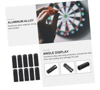 LOORGVEL 10Pcs Sturdy Aluminum Alloy Dart Wing Protectors Fixators for Professional Competition Portable Flight Stabilizers Suitable for Beginners and Practice