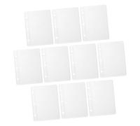 LOORGVEL 10Pcs Transparent Binder Pockets PVC Reusable Loose Leaf Insert Pouches for Budget Organizers Document Storage Family and Student Use