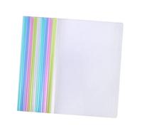 LOORGVEL 10pcs Transparent File Folder Sliding Bar Report Covers Non Slip Document Organizer Binder with Locking Holders for School Office Use