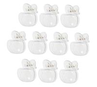 LOORGVEL 10pcs Transparent Travel Toothbrush Covers with Strong Clip Portable Duck Shaped Toothbrush Protector Caps for Bathroom Home Lightweight and Easy to Clean