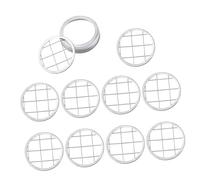 LOORGVEL 11 Pcs Stainless Steel Mason Jar Flower Insert Lid with Organizer Leak Canning Jar Covers for Flower Arranging and Storage Smooth Surface