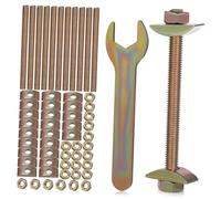 LOORGVEL 12 Sets Half Moon Furniture Joint Fasteners Solid Bolts with Wrench for Tabletop Countertop Draw Bolt Connection Bed Frame Assembly
