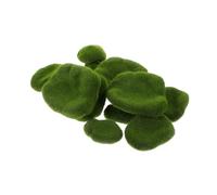 LOORGVEL 12pcs Artificial Moss Rocks Faux Moss Stone Decor for DIY Crafting Micro Landscape Desktop Decoration Safe Material Simulated Rock for Living Bedroom Office Garden Ornaments