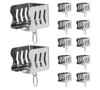 LOORGVEL 12pcs Curtain Track End Cap Window Curtain Rail End Cap Silver Stainless Steel Sleek Square Straight Design Seals Track Enhances Aesthetic Appeal for Offices and Space Where are