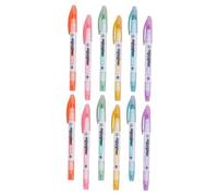 LOORGVEL 12PCS Dual Tip Multicolored Highlighters with See-through Window Quick Dry Markers for School and Office Ergonomic Grip Pens for Highlighting Journaling Drawing and Note Taking