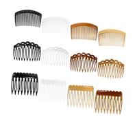 LOORGVEL 12pcs French Hair Side Combs Vintage Twist Styling with Fine Teeth Tortoise Shell Plastic Combs for Wedding Grooming Travel and Secure Hold