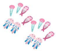 LOORGVEL 12pcs Mermaid Shape Snap Hair Clips, Metal Hair Accessories in Assorted Colours, for Decorating Hairstyles and Choice