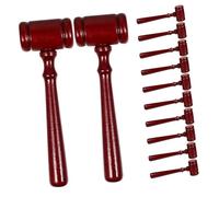 LOORGVEL 12pcs Mini Wooden Judge Mallet Props for Friendly Small Gavels for Courtroom Role Play Halloween Costume Accessories Educational Auction Hammers for Lawyers and Judges