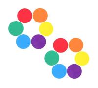 LOORGVEL 12pcs Multi Color Flat Sports Marker Discs for Football Training Non Skid Agility Drills Ground Mats Portable and Lightweight Floor Markers for Soccer Basketball Tennis and Youth
