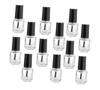 LOORGVEL 12pcs Nail Polish Bottles Brush Cap Leak Refillable Nail Gel Vials Travel-Friendly for Personal Professional Use