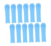 LOORGVEL 12pcs Replaceable Silicone Ear Spoon Tips for Wax Removal Durable Reusable Ear Cleaner Tool Sleeves Comfortable Soft Covers Compatible with Various Spoons for Adults