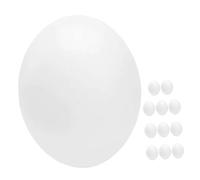 LOORGVEL 12pcs Simulation Bird Eggs Artificial Mini Eggs Solid Plastic White for Parrot and Finch Breeding Hatching Bird Cage Accessory