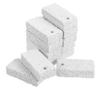 LOORGVEL 12PCS Small Pet Teeth Grinding Stones Light Grey Volcanic Molar Blocks for Rabbits Guinea Pigs Hamsters Chinchillas Gerbils Chew Dental Care