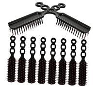 LOORGVEL 12pcs Static Detangling Hair Brushes with Ergonomic Handle for Gentle Scalp Massage Lightweight Curl Styling Combs Set Suitable for All Hair Types and Travel Use