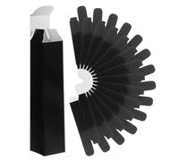 LOORGVEL 15pcs Black Paper Lipstick Boxes DIY Empty Lip Balm Packaging Containers Stylish Minimalist Design for Lip Gloss and Lipstick Storage and Protection