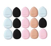 LOORGVEL 15Pcs Mini Finger Powder Puff Portable Comfortable Makeup Sponges for Women Foundation Concealer Wet Dry Use