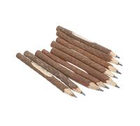 LOORGVEL 15PCS Natural Bark Twig Pencils Rustic Wooden Branch Pencils Tree Writing Tools for Outdoor School Use and Creative Gifts