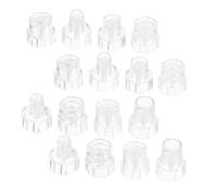 LOORGVEL 16pcs Cleanser Head Cover Comedone Extractor Tip Facial Machine Component Replacement Facial Tip Hydro Blackhead Vacuum Head Pore Cleaner Attachment Plastic Transparent