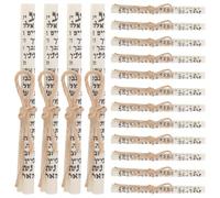 LOORGVEL 16pcs Kosher Mezuzah Scroll: Pre-Rolled Mezuzah Scroll - Hebrew Jewish Door Blessing Roll For Door - Home Religious Decor for Adherents of Judaism