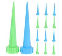 LOORGVEL 16Pcs Plastic Automatic Watering Device with Drip Irrigation Function for Home Plants Self Watering Tool in Blue and Green Plastic Material for Indoor Plant Care and Vacation Use