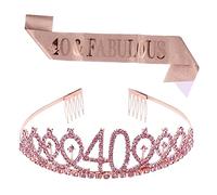 LOORGVEL 1Set Birthday Party Crown Sash Birthday Etiquette Belt Decor for Fun Celebrations Eye Catching Party Accessories for Guests and Hosts