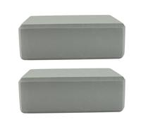 LOORGVEL 2 PCS High Density Eva Yoga Blocks Skid Rectangular Exercise Cushion Durable Support for Yoga Practice for Beginners and Enhanced Stretching Grey
