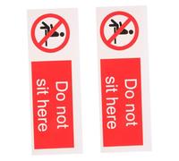 LOORGVEL 2 pcs Safety Warning Stickers Self-adhesive Prohibition Sign Reflective Decal for Office School Hotel Fire Exit Safety and Accident Prevention