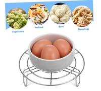 LOORGVEL 2 Pcs Stainless Steel Steam Basket for Pot Round Steaming Rack with Stable Triple Feet High Temperature Resistant Steamer Stand Insert for Wok and Stock Pot Cooking