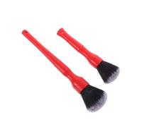 LOORGVEL 2 Pcs Ultra-soft Car Detailing Brush for Interior Exterior Cleaning Flexible Bristles for Panels Badges Screens Vents No-shed Auto Cleaning Tools