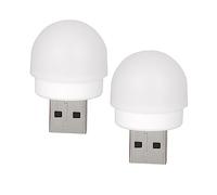 LOORGVEL 2 Pcs USB Mini Night Lights Warm LED Portable Emergency Lamps for Bedroom and Outdoor Use USB Rechargeable Soft Glow Bedside Lighting with Simple Chic Design