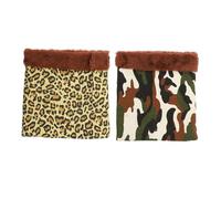 LOORGVEL 2 Pieces Hamster Sleeping Bag Small Pet Sleeping Pouch Warm Bedding Soft Hideout Large Size for Dwarf Hamsters Guinea Pigs Hedgehogs Winter Nest Random Style