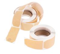LOORGVEL 2 Rolls of Khaki Kraft Paper Blank Sticky Labels Easy to Peel Off Feature and Smooth Writing Surface, for Home and Classification Plan Organizing