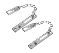 LOORGVEL 2 Sets Heavy Duty Stainless Steel Door Chain Lock Security Latch for Front Door and Window Theft Safety with Compact Minimalist Design