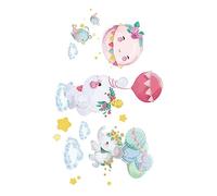 LOORGVEL 2 Sheets Cartoon Elephant Wall Decals Self Adhesive Animal Wall Stickers for Room Nursery Kindergarten Decoration Durable Peel and Stick
