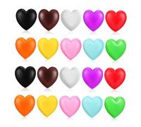 LOORGVEL 20 Pcs Heart-shaped Silicone Glasses Ear Grips Non-slip Ear Hooks for Glasses Sunglasses Comfortable Lightweight Multi-color Anti-slip Holders Prevent Sliding