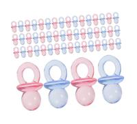 LOORGVEL 200pcs Mini Acrylic Pacifiers: Baby Shower Game Pacifiers Table Scatter Decorations Gender Reveal Party Supplies for Boys Girls Birthday Party