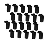 LOORGVEL 20pcs Black Film Canisters with Lids for Bead Storage and Photo Reel Organization, Reusable Lightproof Cylinder Containers for Craft Supplies and Small Item Storage