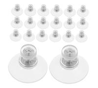 LOORGVEL 20pcs Clear Suction Cup Hooks with Screw Thread Multi Purpose Wall Mounted Suction Pads for Kitchen Bathroom Bedroom Strong Grip Tiles and Mirrors