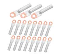 LOORGVEL 20pcs Copper Tubular Ring Terminals Battery Cable Lugs High Temperature Resistant Crimp Connectors for Automotive Electrical Wiring Efficient Installation Copper Wire Lugs