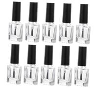 LOORGVEL 20pcs Empty Nail Polish Bottles Glass Storage Nail Gel Containers Brush for DIY Art Beauty Tool