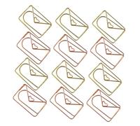 LOORGVEL 20pcs Envelope Shape Paper Clips Cute Cartoon Metal Clips for Office School Document Organization Fun Planner Bookmarks in Rose Gold and Gold Versatile Accessories