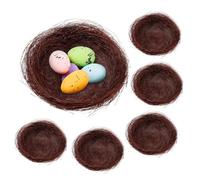 LOORGVEL 20Pcs Handmade Simulation Bird Nests Decorative Cold Dish Holders Rustic Brown Craft Nests for Candy Jewelry Photo Background Home Office Decor