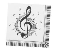 LOORGVEL 20pcs Music Note Disposable Paper Napkins for Party Household Dinner Serve Festive Music Pattern Table Napkins for Birthday Holiday Event Cleanup Convenience