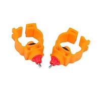 LOORGVEL 20pcs Screw Style Poultry Water Feeders Automatic Chicken Drinker for Hens Ducks Game Birds Orange Springs for Buckets and Poultry Accessory
