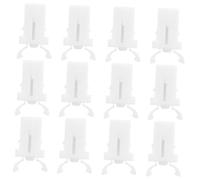 LOORGVEL 20PCS Self-locking Spring Latches for Trash Bin Lid Replacement Press-type Clamp Locks with Metal Hook Pins Easy DIY Installation Compatible with Various Garbage Cans White Parts