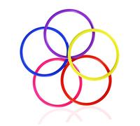 LOORGVEL 20pcs Solid Ring Game for Diameter Throwing Rings with Bright Colors Enhances Hand Eye Coordination and Motor Skills Suitable for Indoor Outdoor Play and Birthday Random Color