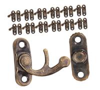 LOORGVEL 20pcs Vintage Jewelry Box Latch Hasp Retro Cabinet Latches for DIY Wooden Boxes Antique Style Decorative Hardware for Cabinets Bags and Furniture