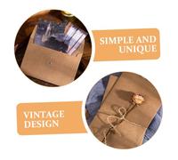 LOORGVEL 24Pcs Kraft Paper Envelopes Small Portable Note Paper Storage Holders for Invitations Letters and Tiny Items Office Stationery Organizers