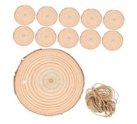 LOORGVEL 25PCS Pre Drilled Wood Slices Unfinished Craft Blanks for Rustic Signs and Seasonal Ornaments Multipurpose Wooden Discs for Preschool Art Education and DIY Home Decor